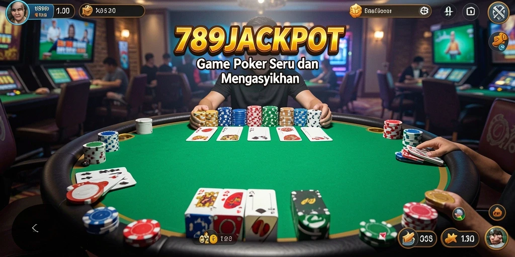 Tampilan menarik dari gameplay Poker di 789JACKPOT.
