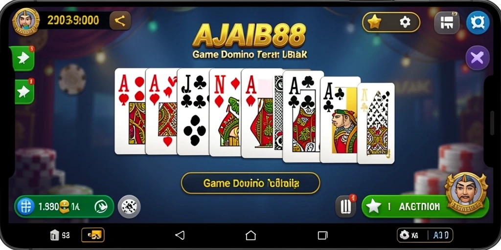 Tampilan gameplay AJAIB88 yang seru dan interaktif dalam permainan Domino.