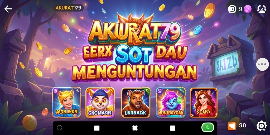 Screenshot dari gameplay AKURAT79 menampilkan desain Slot yang menarik.