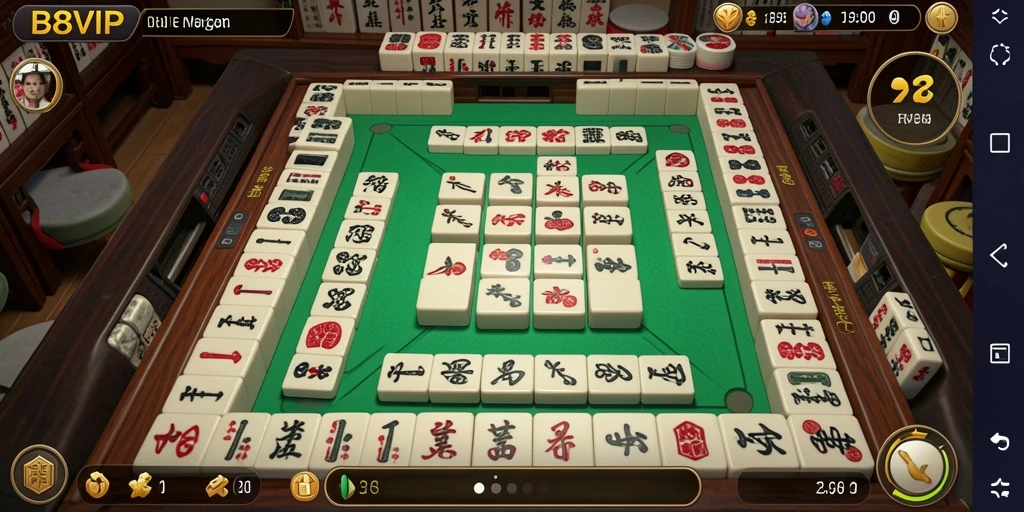 Tampilan grafis menarik dari gameplay Mahjong B8VIP.
