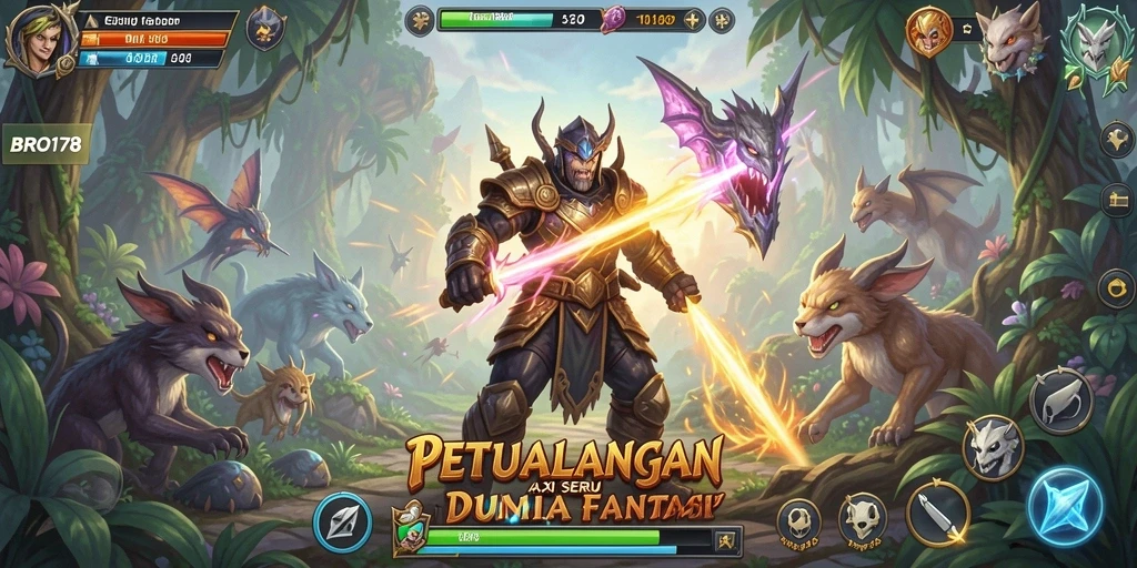 Screenshot BRO178 menampilkan aksi pertarungan seru dalam gameplay ARPG.