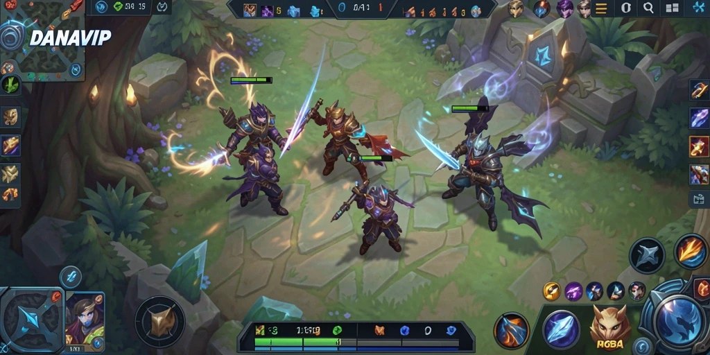 Tampilan gameplay yang mendebarkan dan penuh strategi.