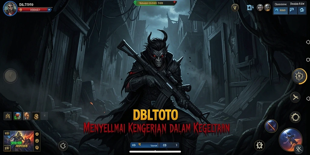 Screenshot gameplay DBLTOTO dengan suasana Horror yang mencekam.