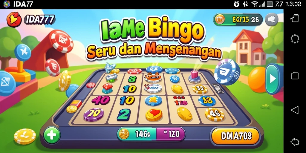 Screenshot gameplay Bingo IDA777 yang menarik dan interaktif.