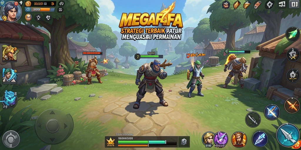 Screenshot gameplay MEGAFAFA yang menunjukkan taktik dan strategi.