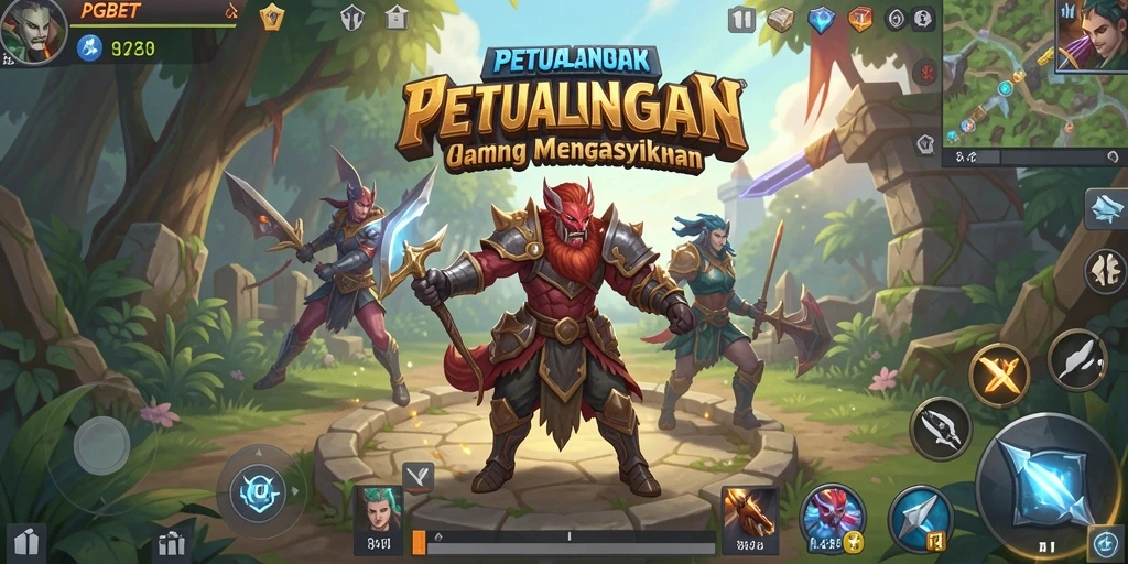 Tangkapan layar utama menunjukkan aksi seru dalam pertempuran RPG.