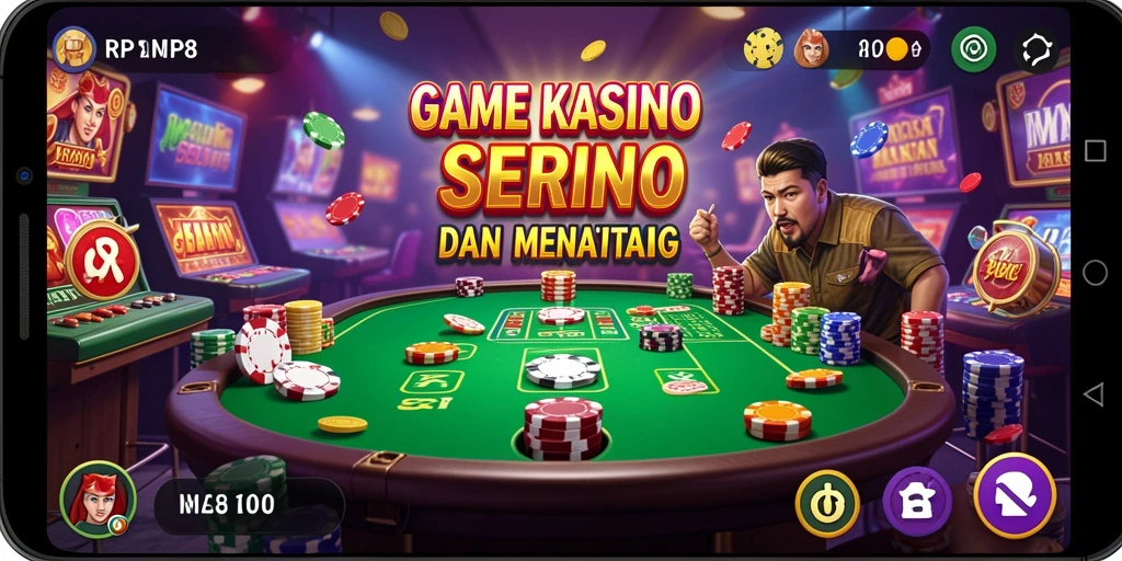 Tampilan game kasino yang seru dan menyenangkan di RP8.