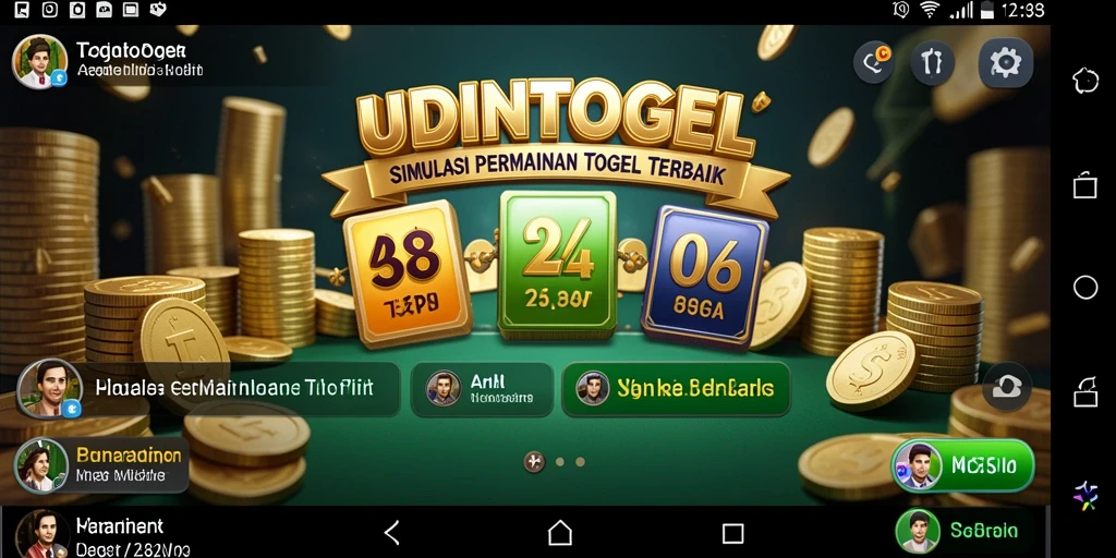 Gambaran gameplay menarik UDINTOGEL dengan grafik warna-warni.