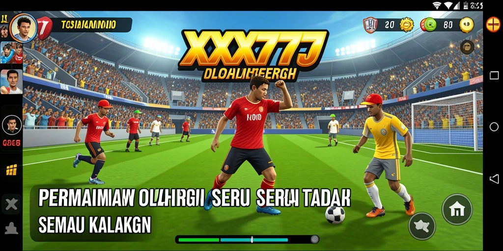 Tampilan menarik dari gameplay olahraga yang mendebarkan.